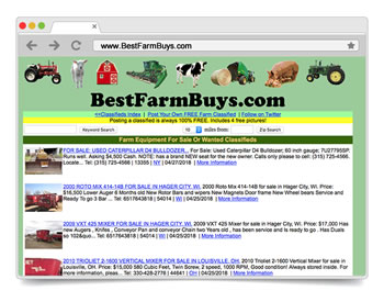 Best Farm Buys is a FREE Online Classified Ads Site to BUY or SELL your New or Used Farm Equipment Best Farm Buys is a FREE Online Classified Ads Site to BUY or SELL your New or Used Farm Equipment